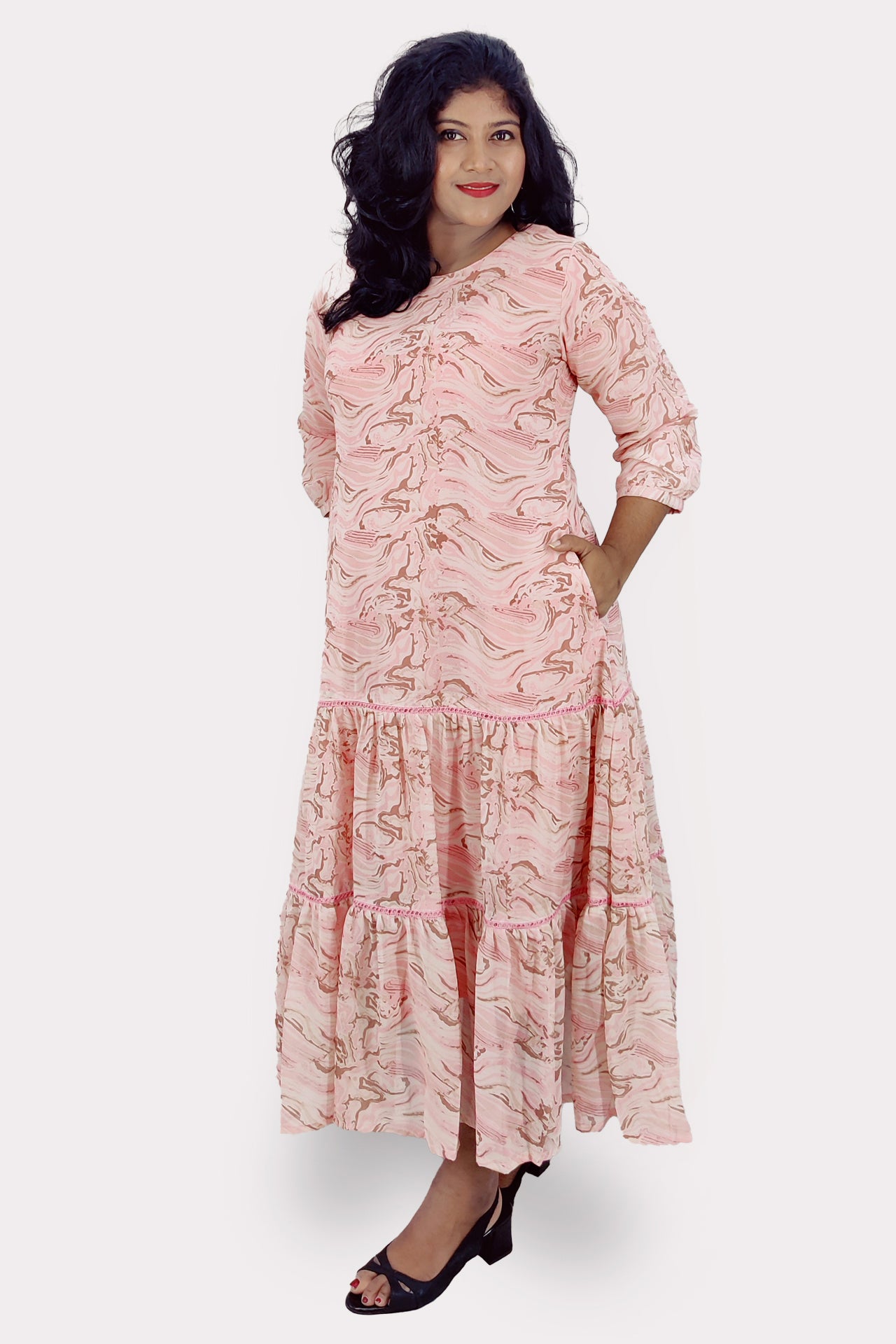 Georgette Printed Flared Kurta