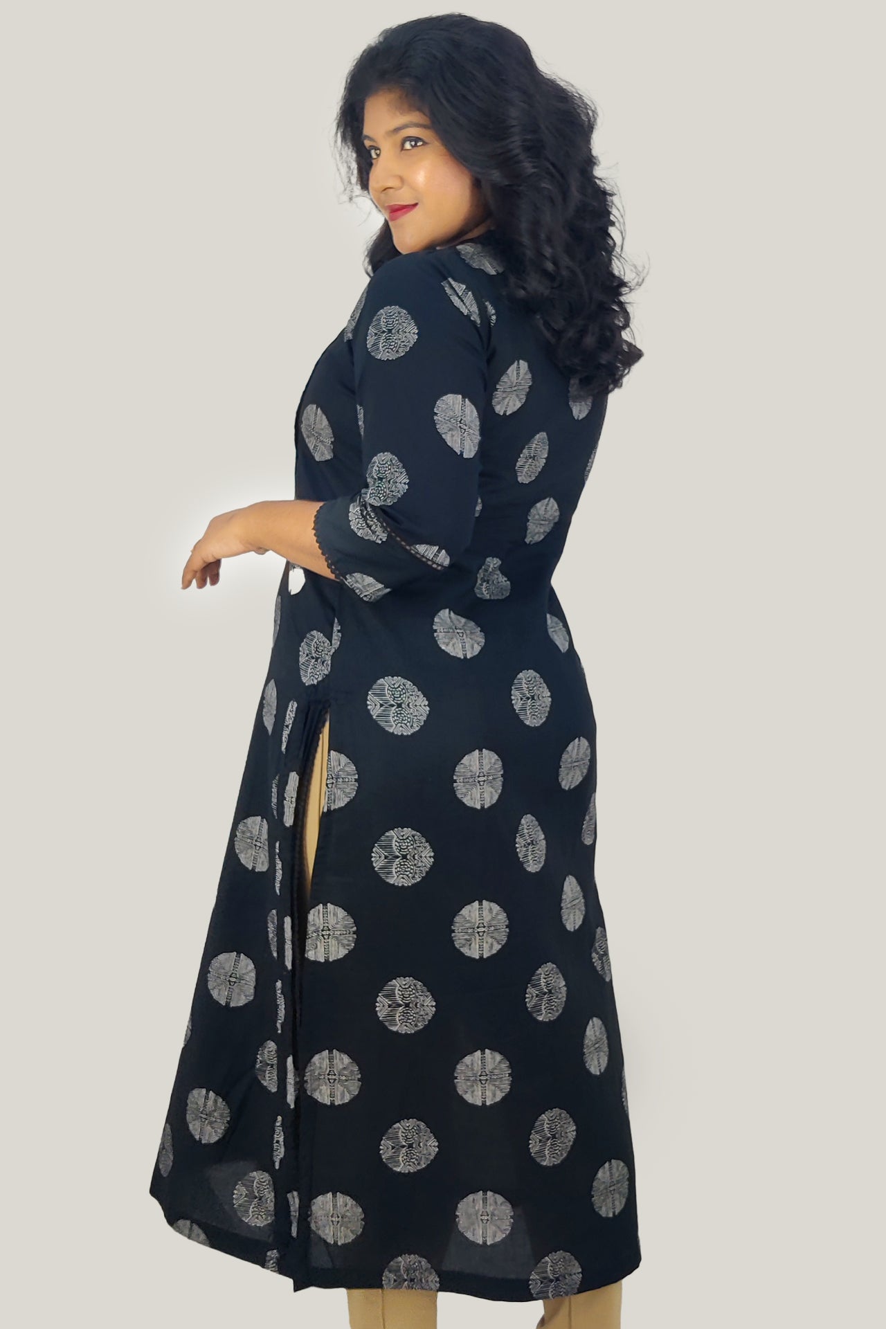 Cotton Printed Slitted Feeding Kurta