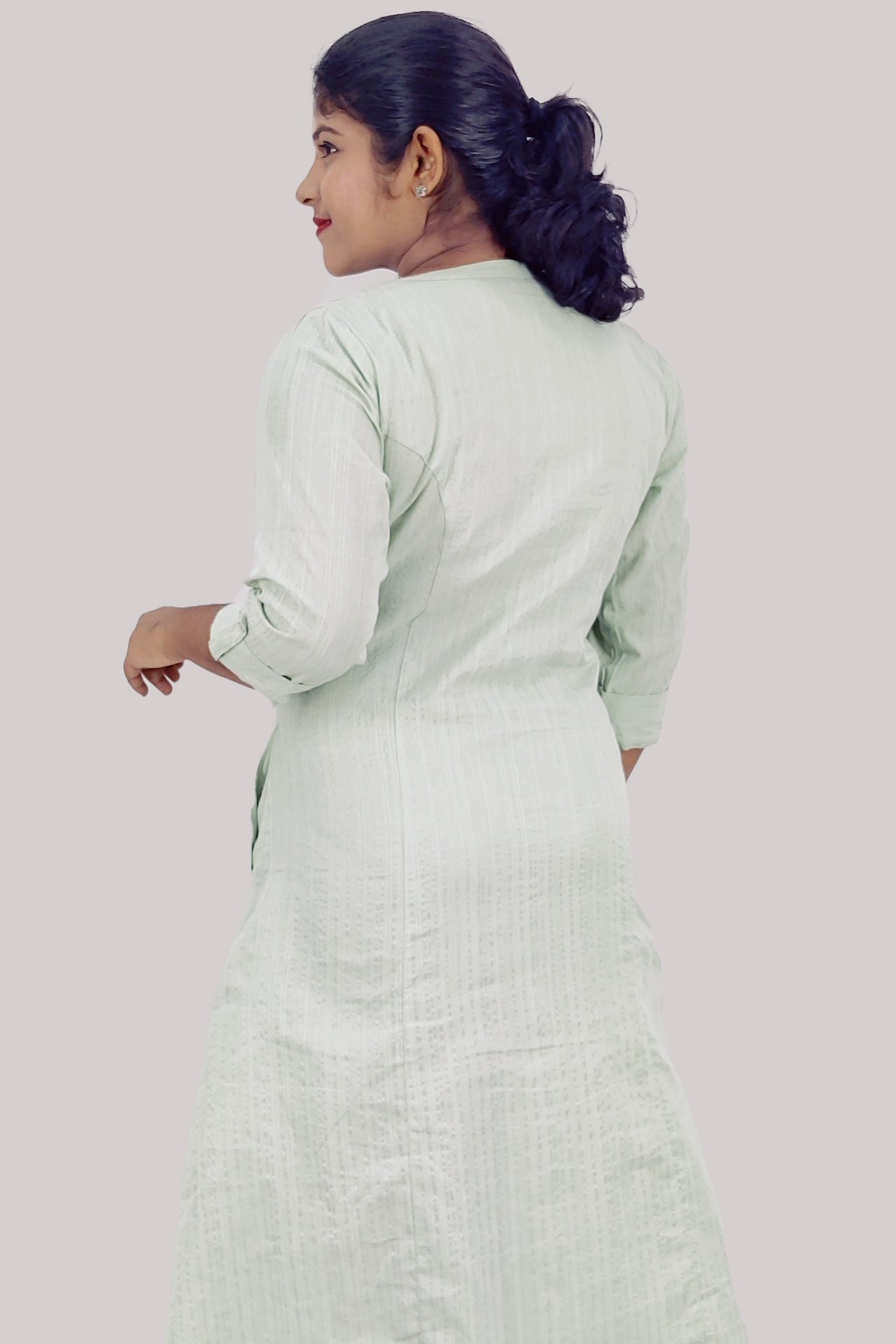 Cotton Stripped A-Line Kurta