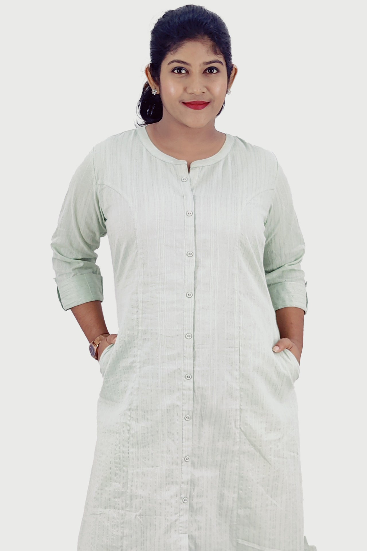 Cotton Stripped A-Line Kurta