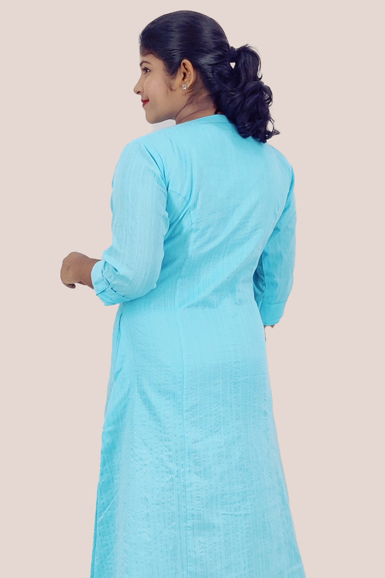 Cotton Stripped A-Line Kurta