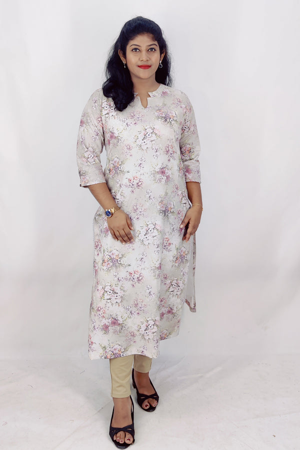 Cotton Digital Printed Slitted Kurta