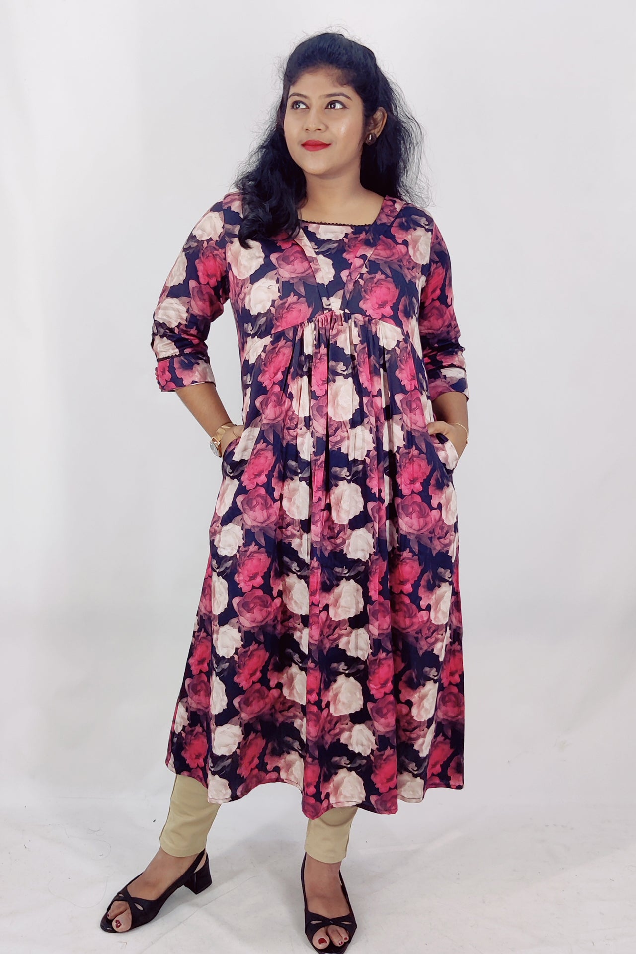 Cotton Aliya Cut A-Line Kurta