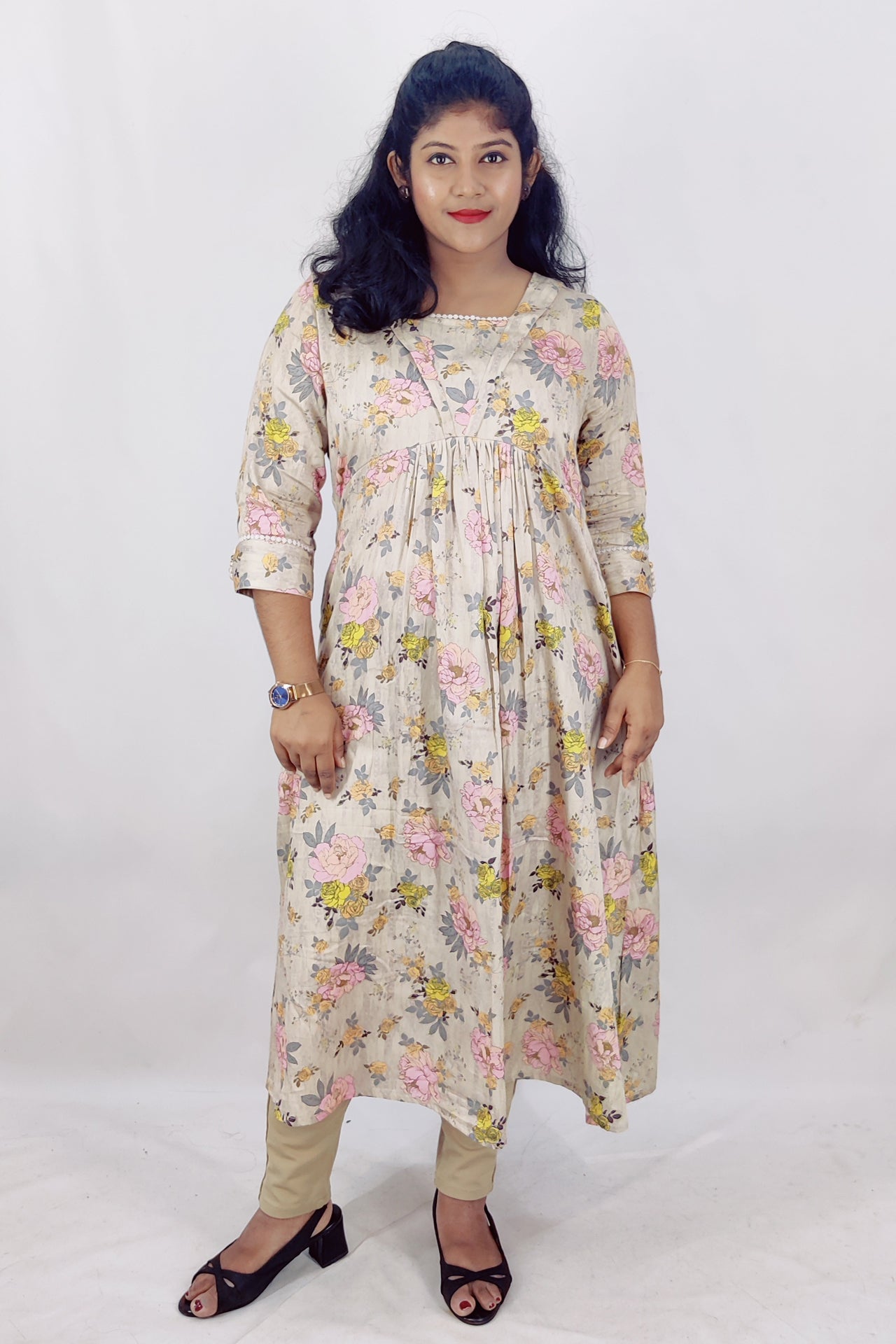 Cotton Aliya Cut A-Line Kurta