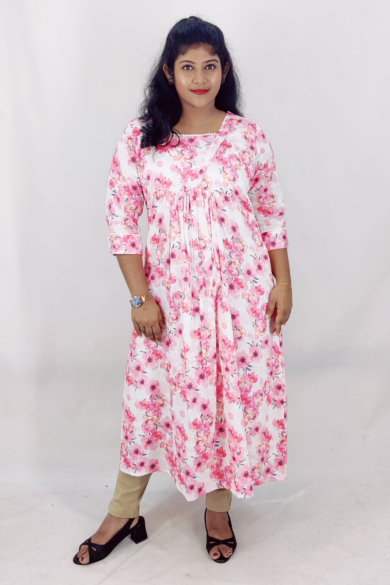 Cotton Aliya Cut A-Line Kurta