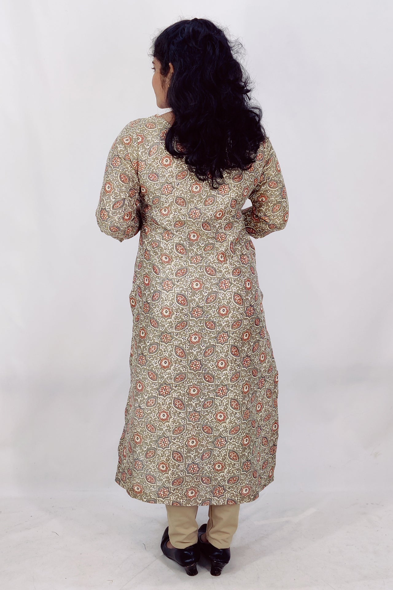 Blended Cotton Printed Slitted Kurta