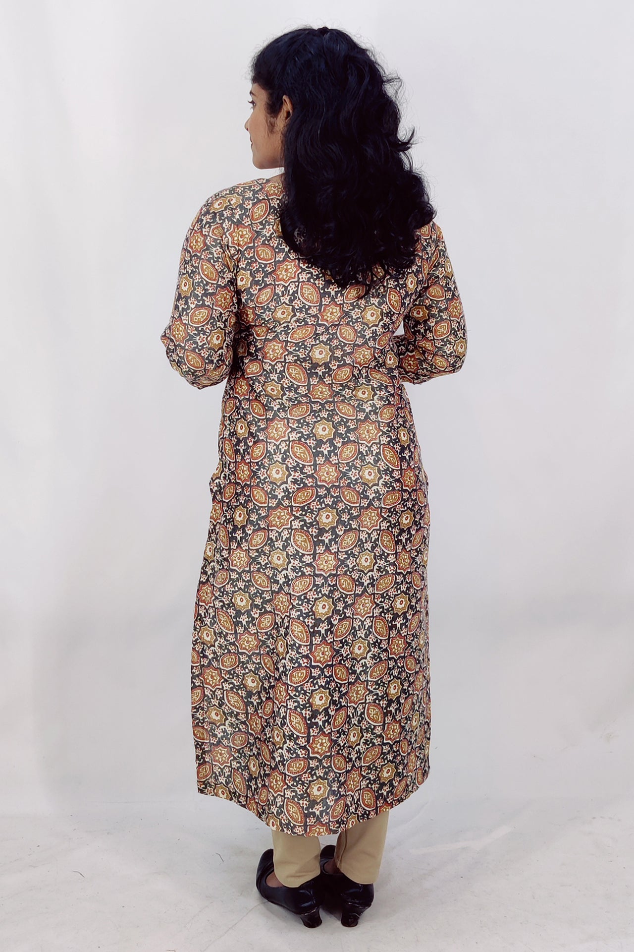 Blended Cotton Printed Slitted Kurta