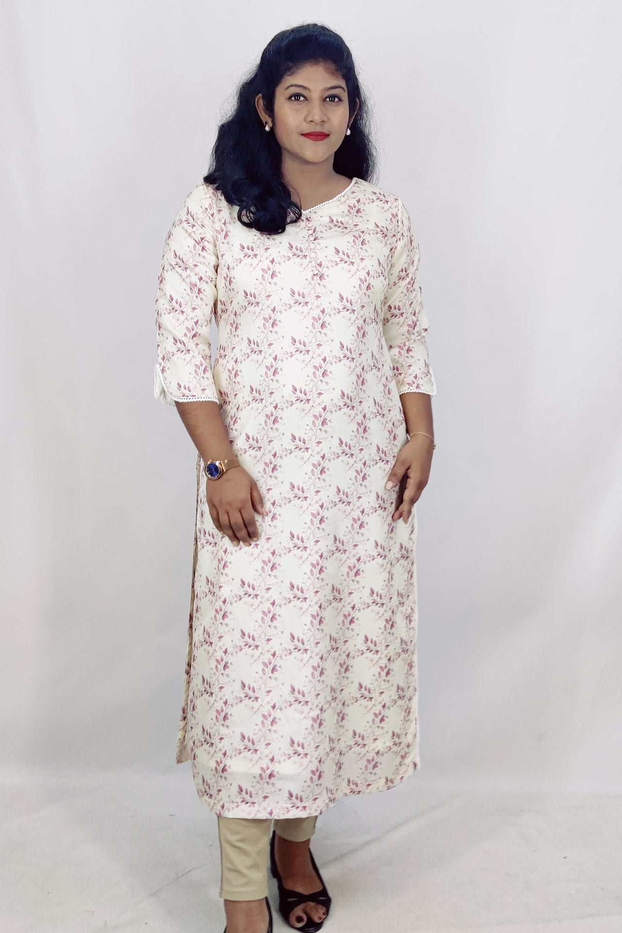 Viscos Silks Dgital Printed Slitted Kurta