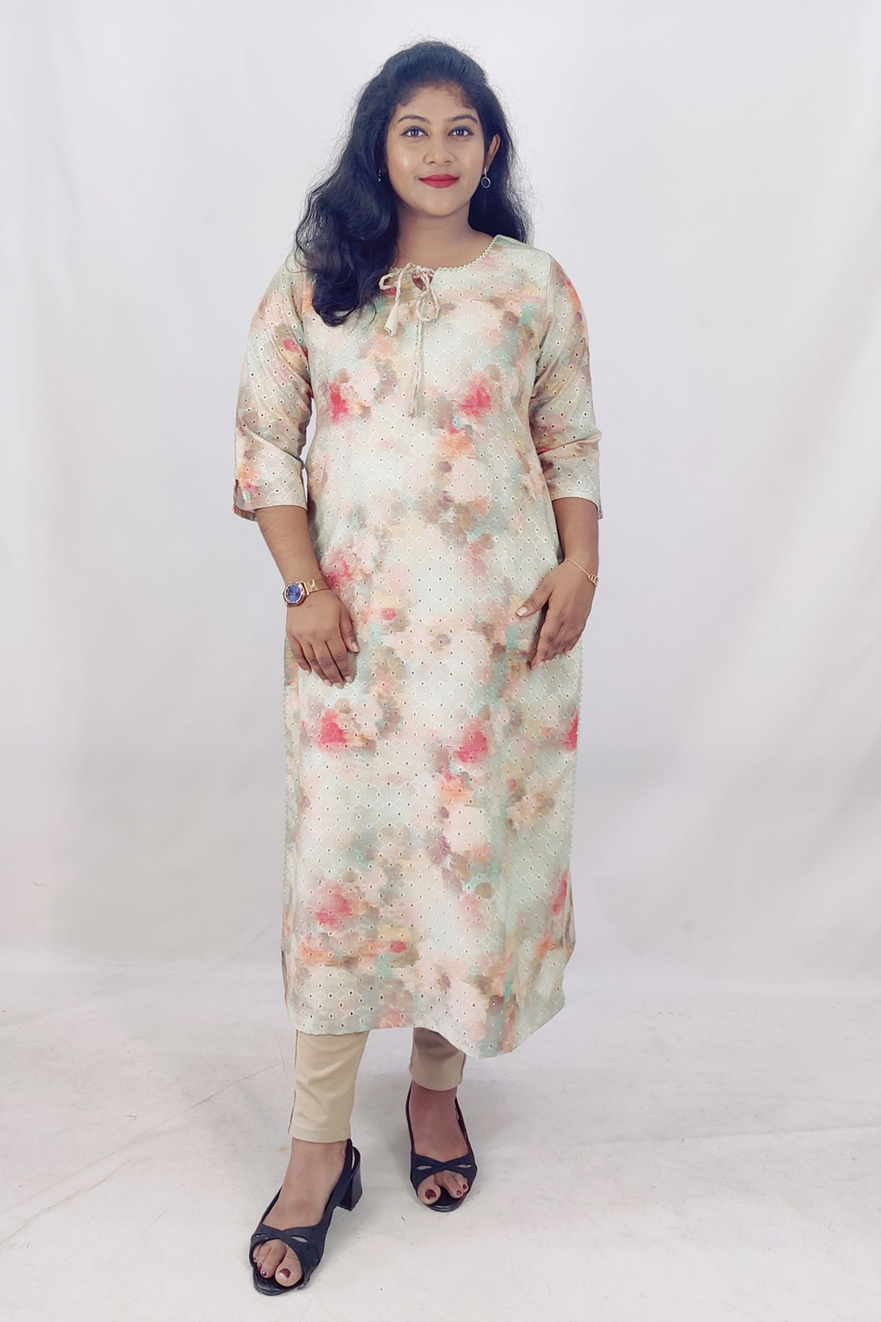 Cotton Hakoba Slitted Kurta