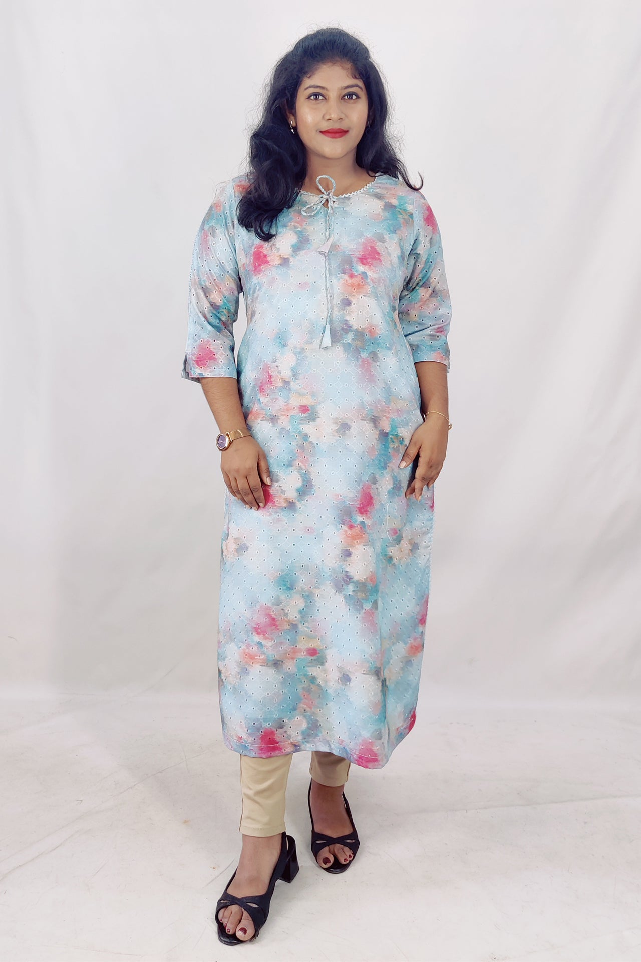 Cotton Hakoba Slitted Kurta