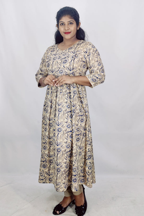 Rayon Printed Feeding A- Line Kurta