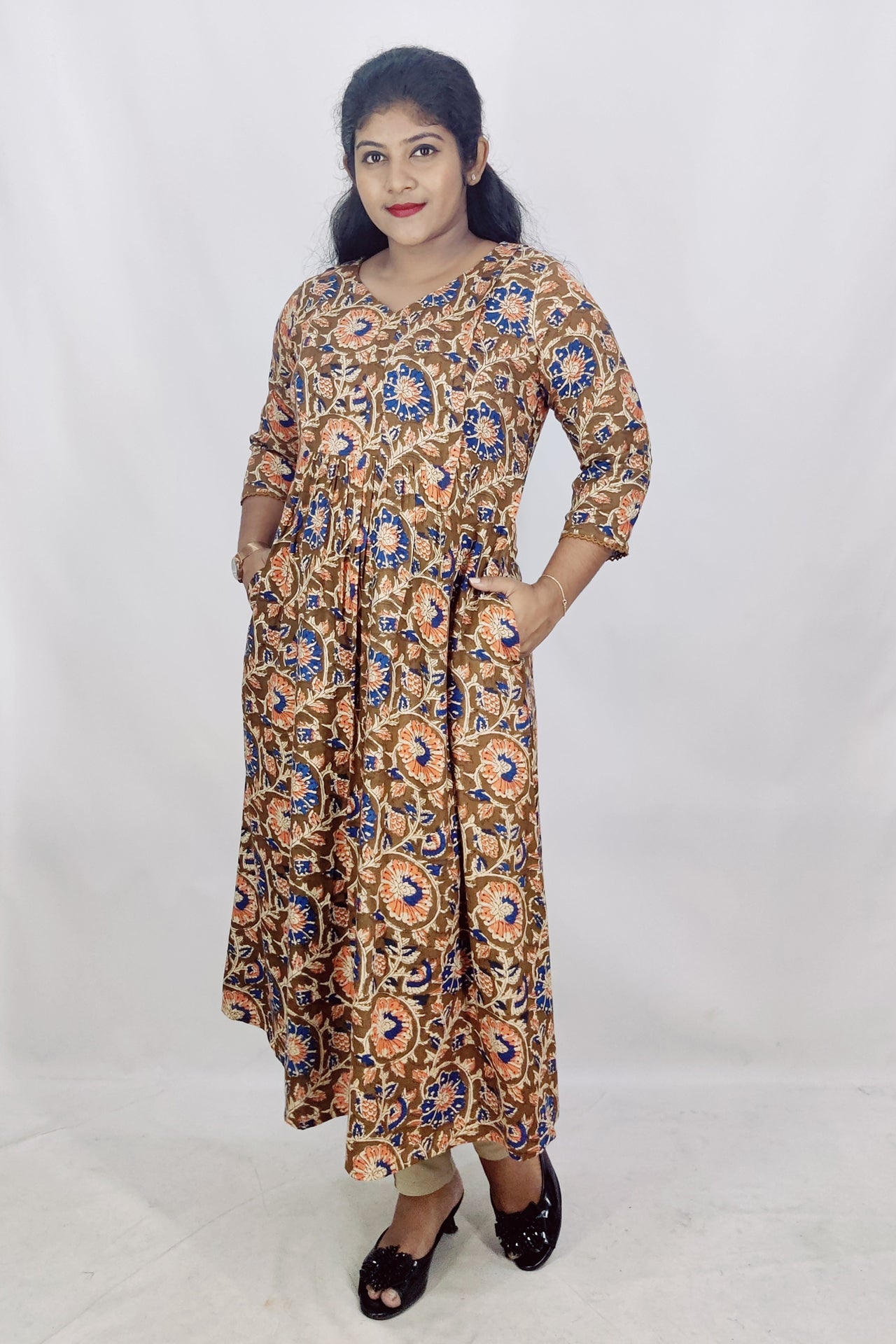 Rayon Printed Feeding A- Line Kurta