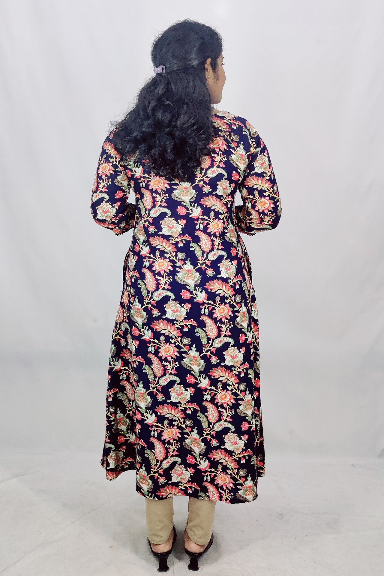 Rayon Printed Feeding A- Line Kurta