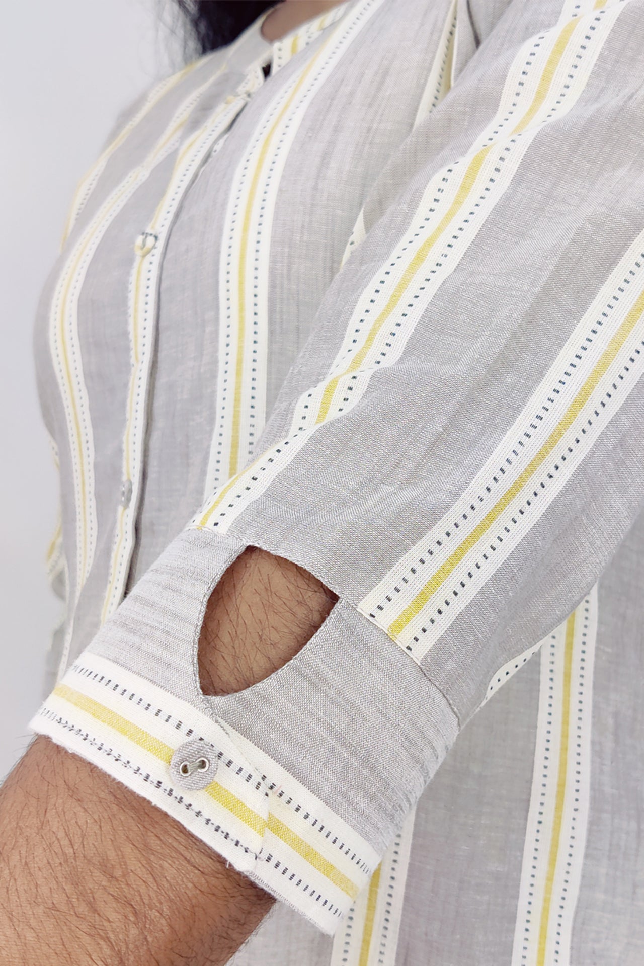 Cotton Stripped A-Line Kurta