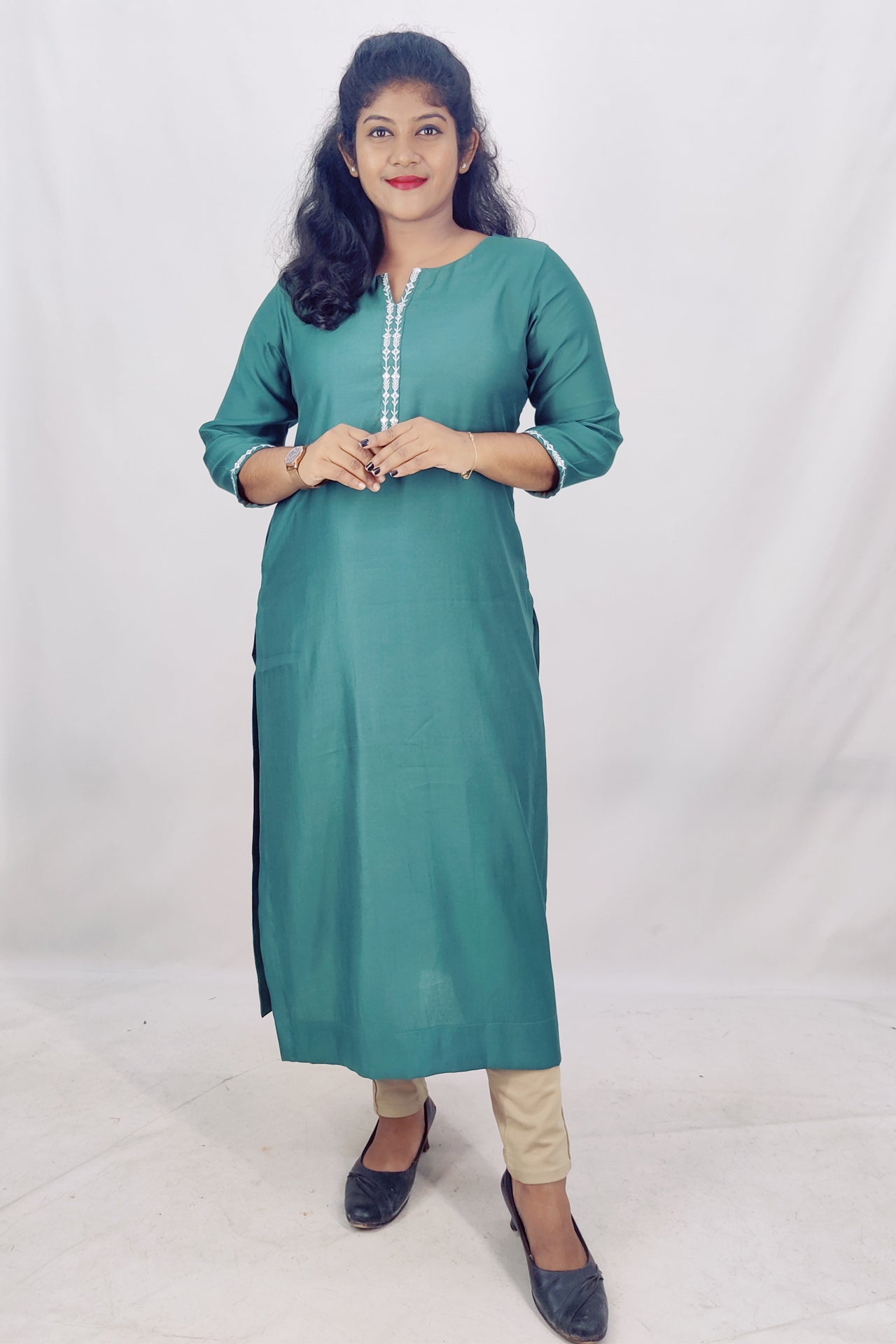 Poly Viscos Slitted Kurta