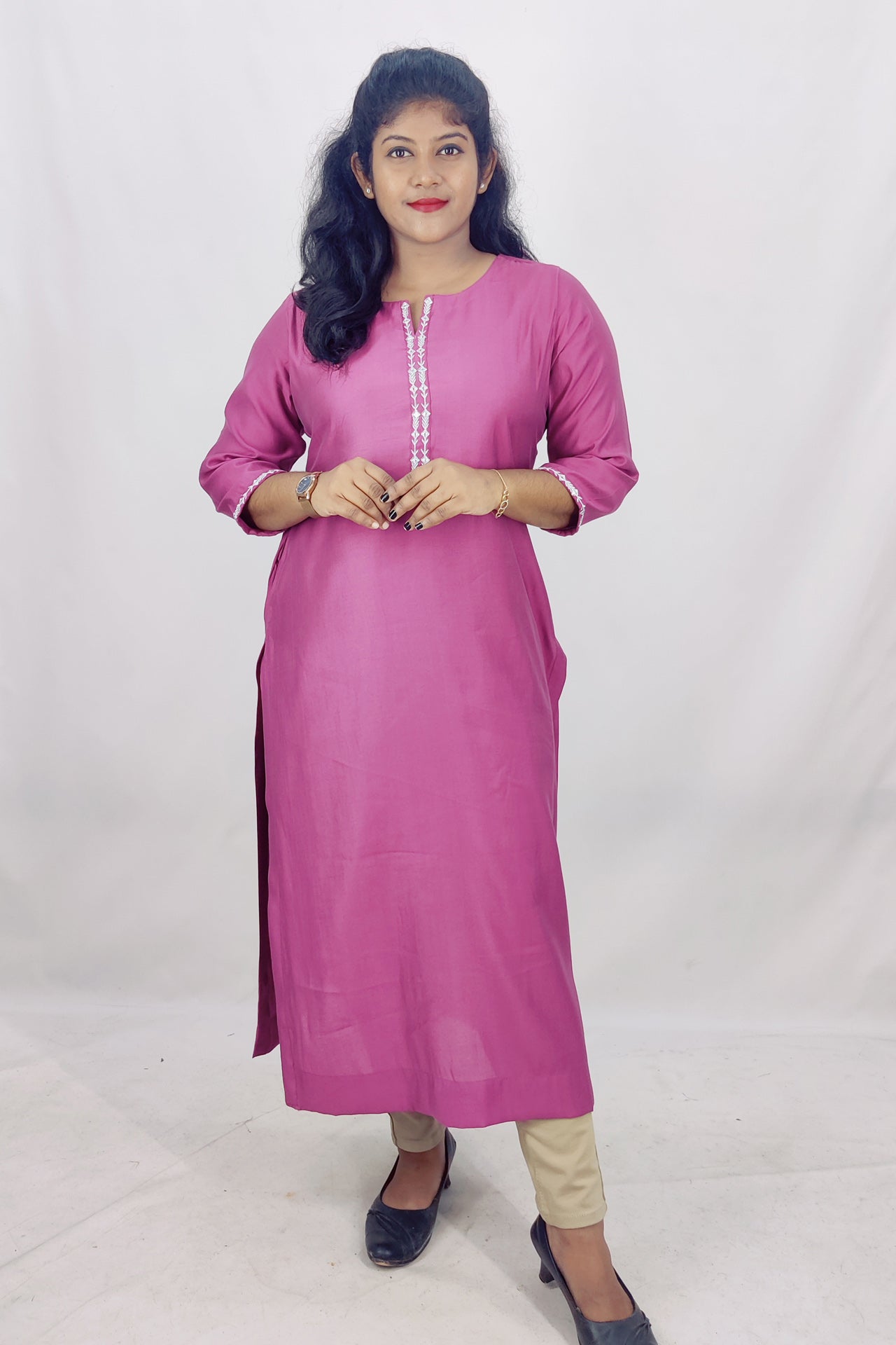 Poly Viscos Slitted Kurta