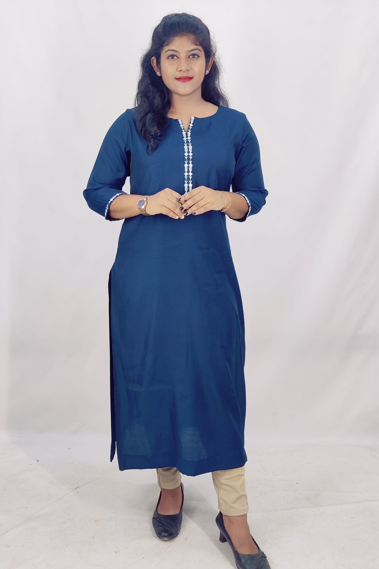 Poly Viscos Slitted Kurta