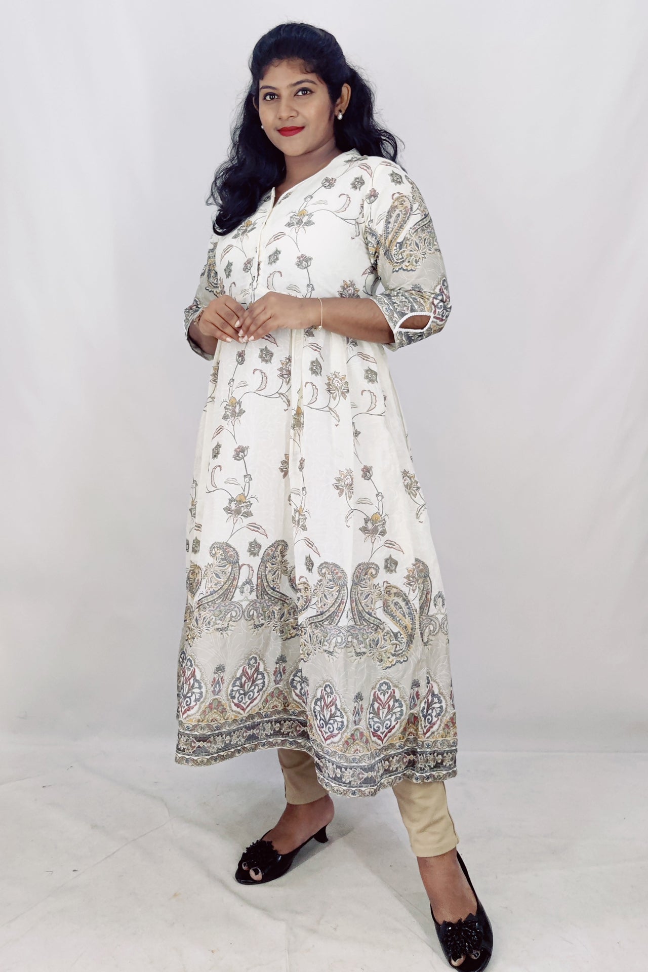 Mulmul Cotton Flared Kurta