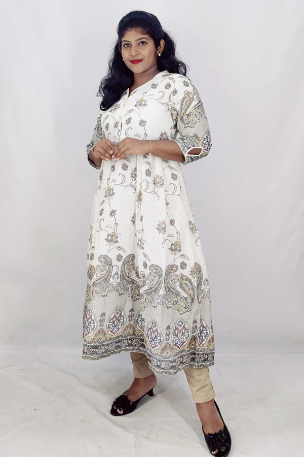 Mulmul Cotton Flared Kurta