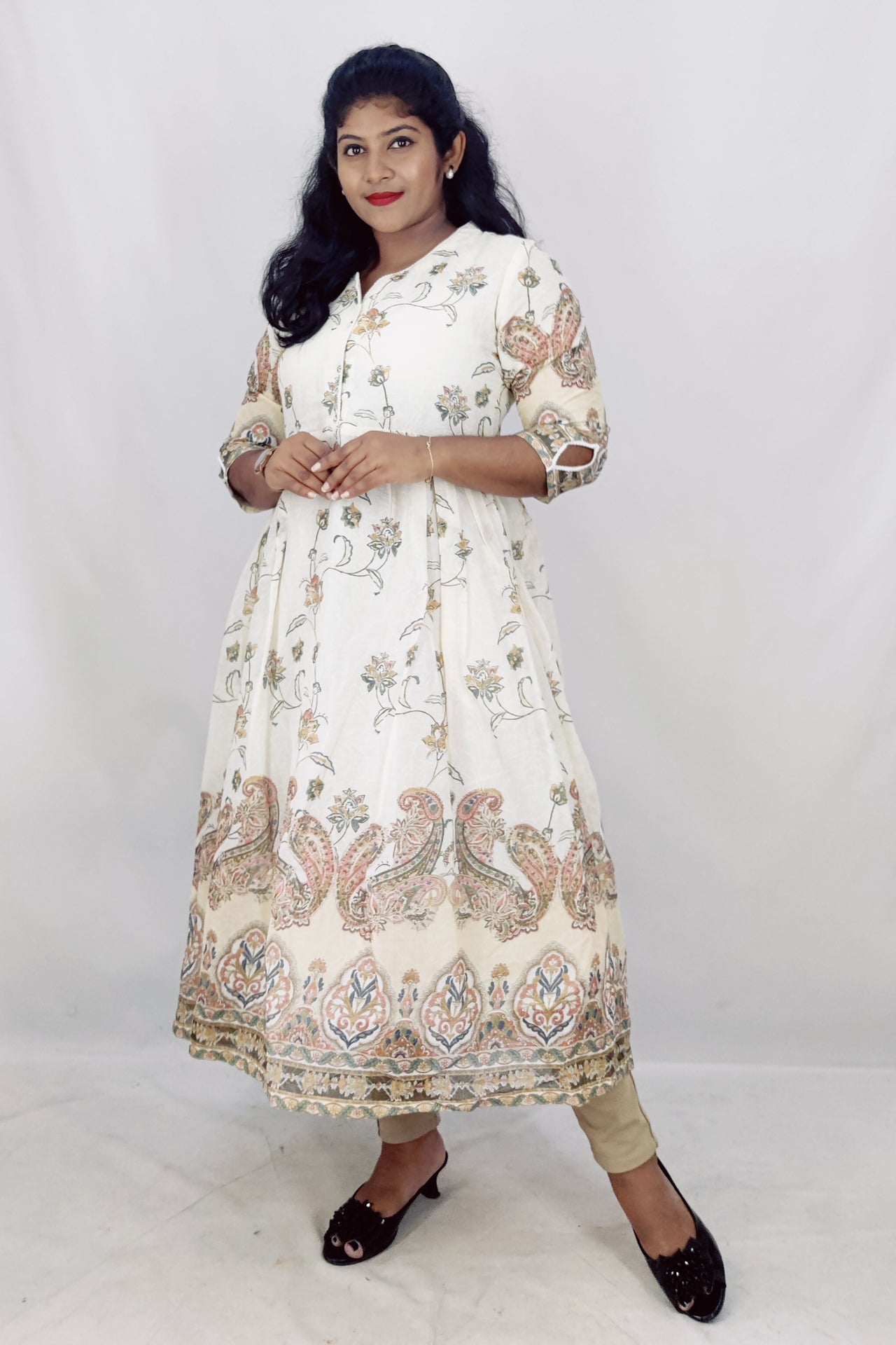 Mulmul Cotton Flared Kurta