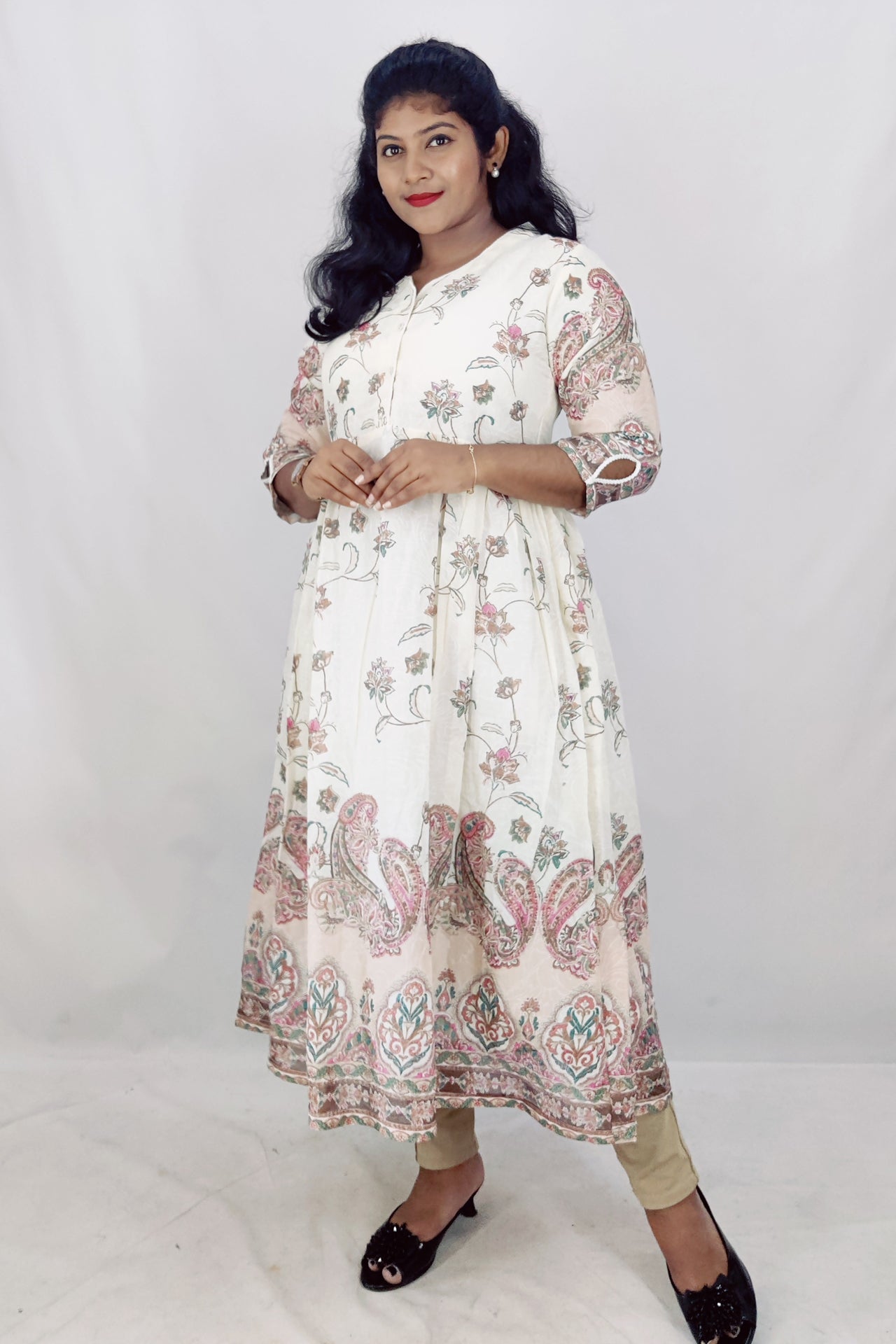 Mulmul Cotton Flared Kurta