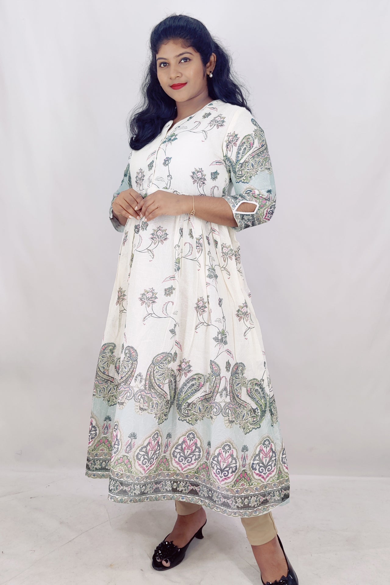 Mulmul Cotton Flared Kurta