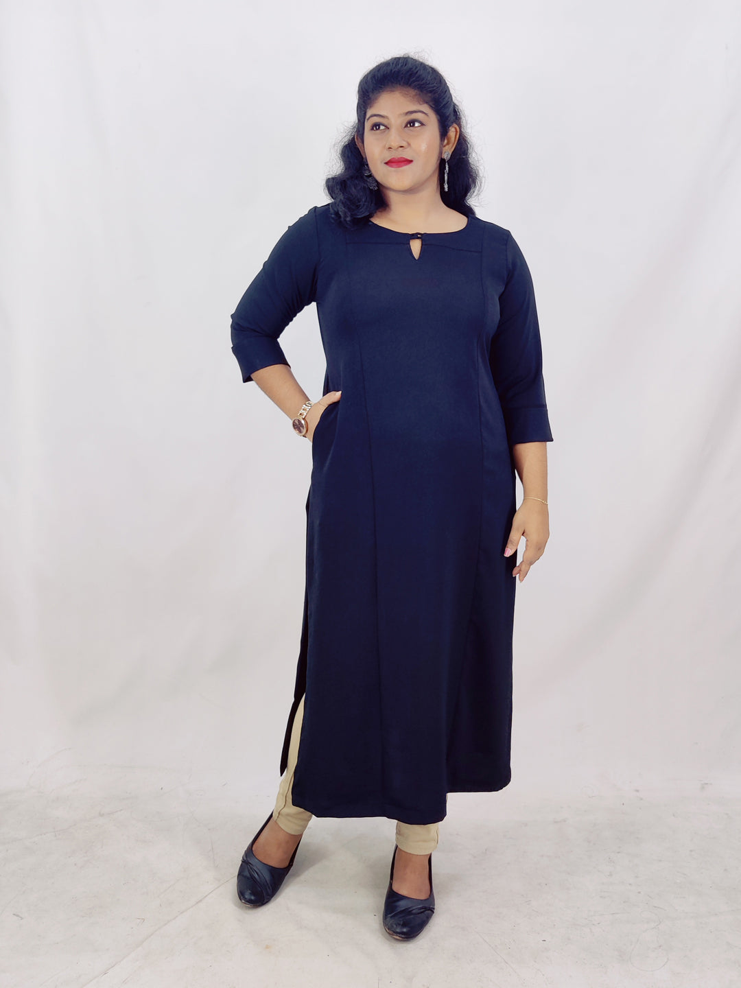 Lycra Cotton Straight Kurta
