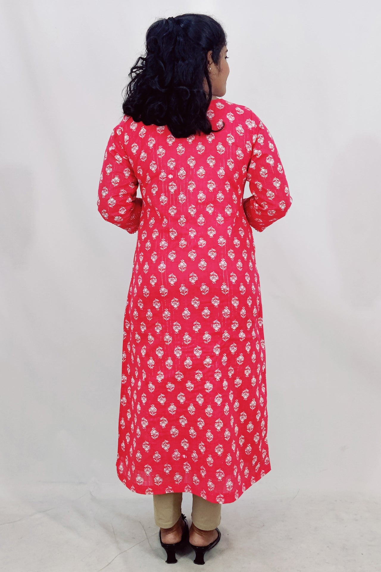 Cotten  Lurex Slitted Kurta