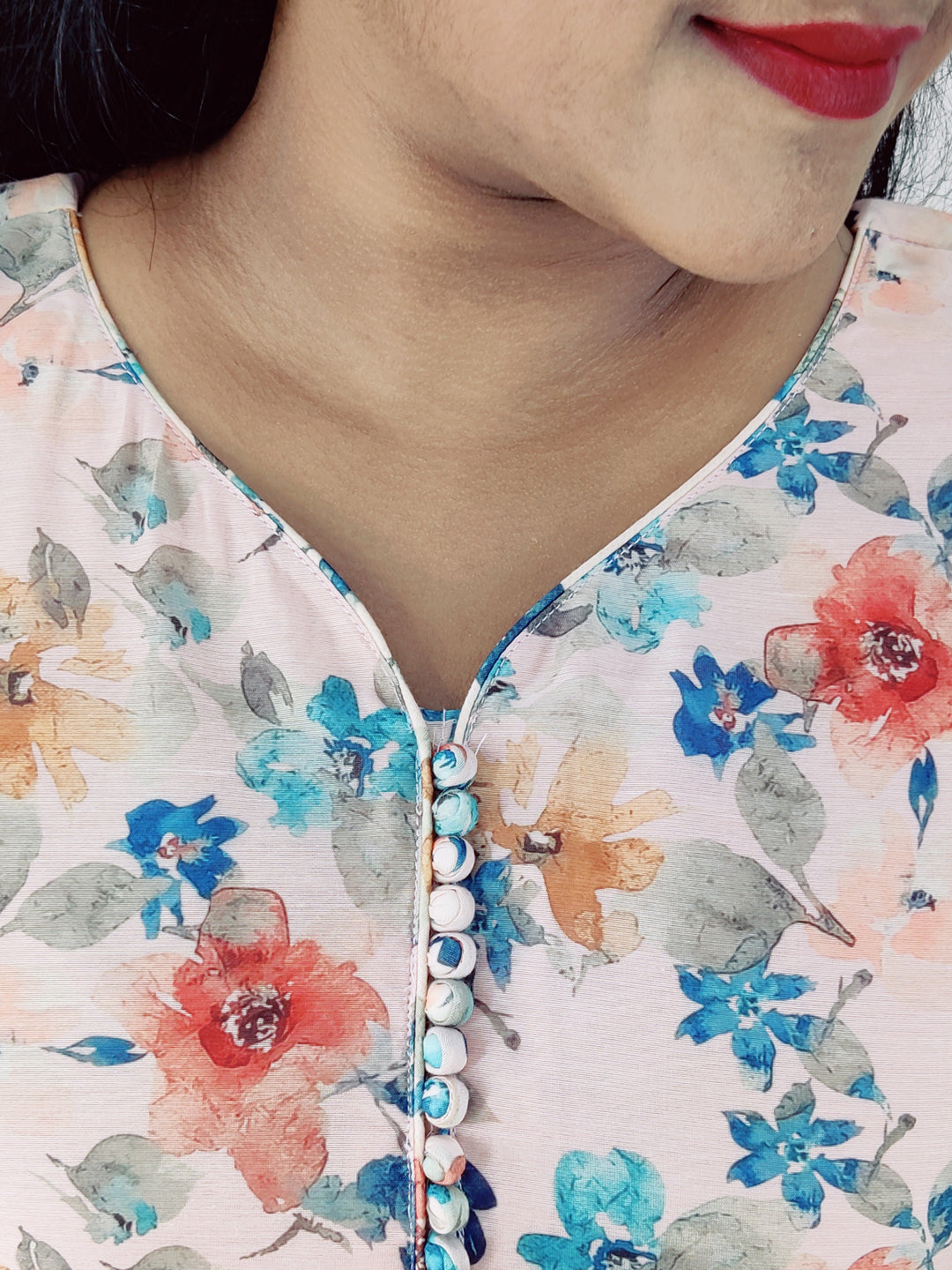 Chanderi Digital Printed Straight Kurta