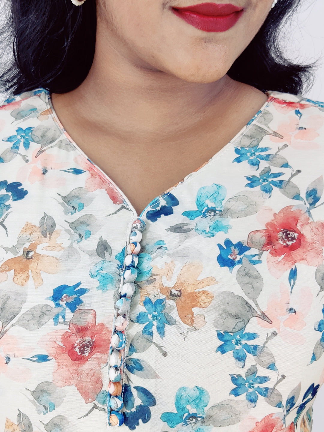 Chanderi Digital Printed Straight Kurta