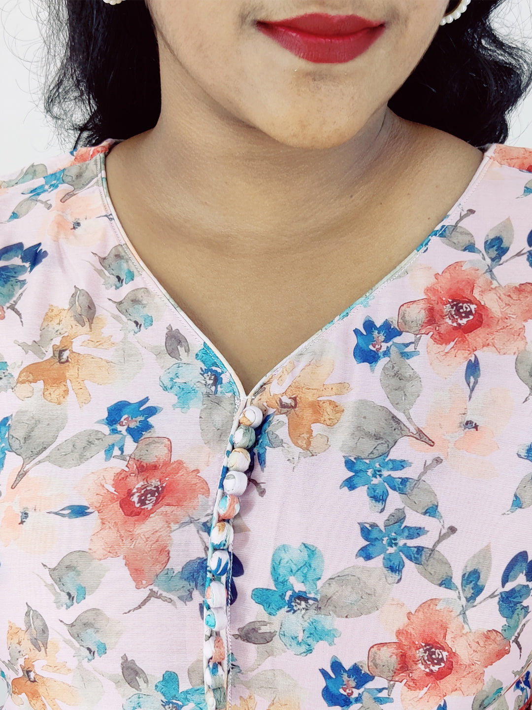 Chanderi Digital Printed Straight Kurta