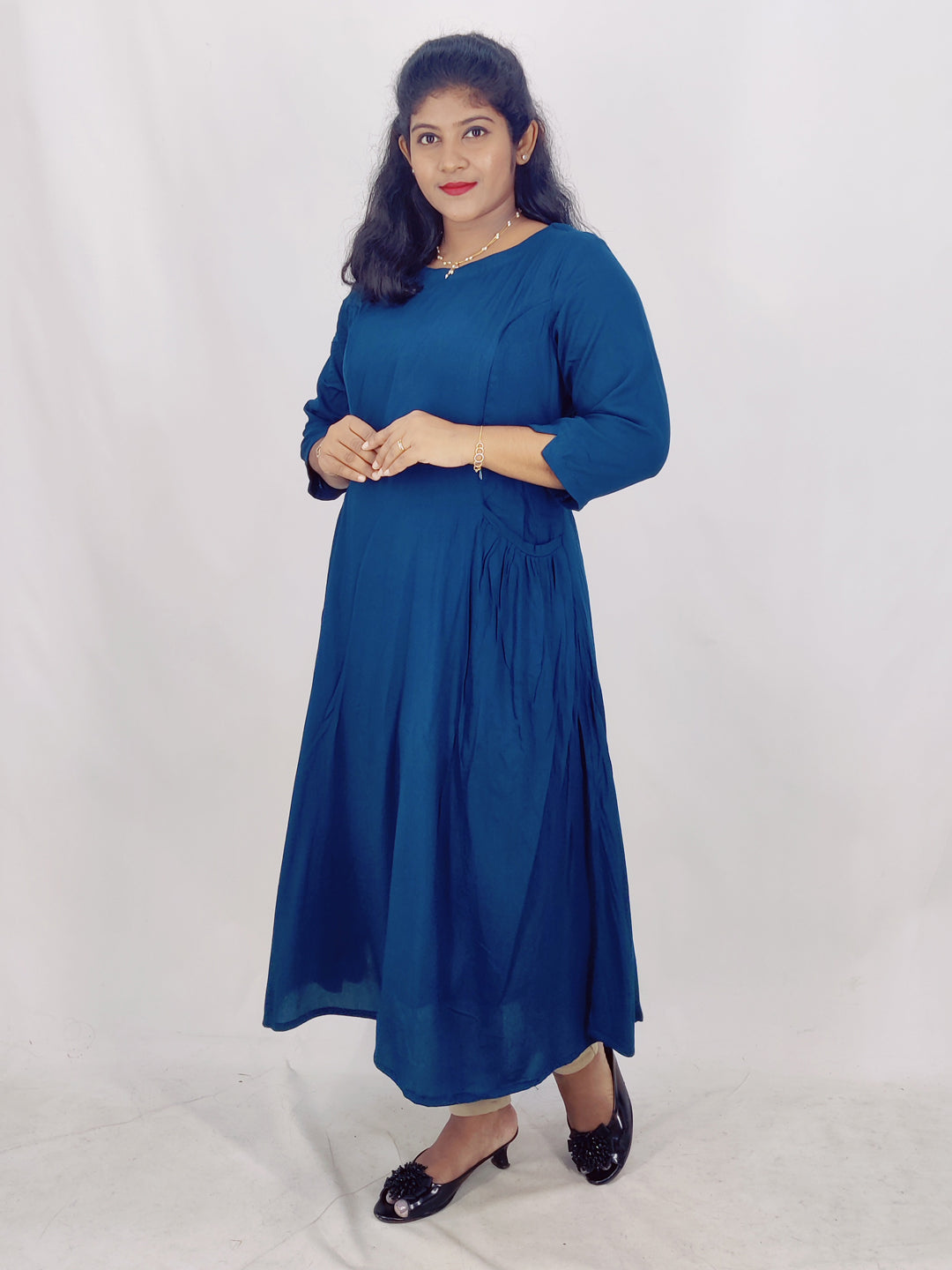 Wrinkle Rayon Feeding A-line Kurta