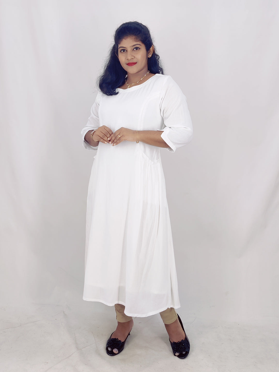 Wrinkle Rayon Feeding A-line Kurta