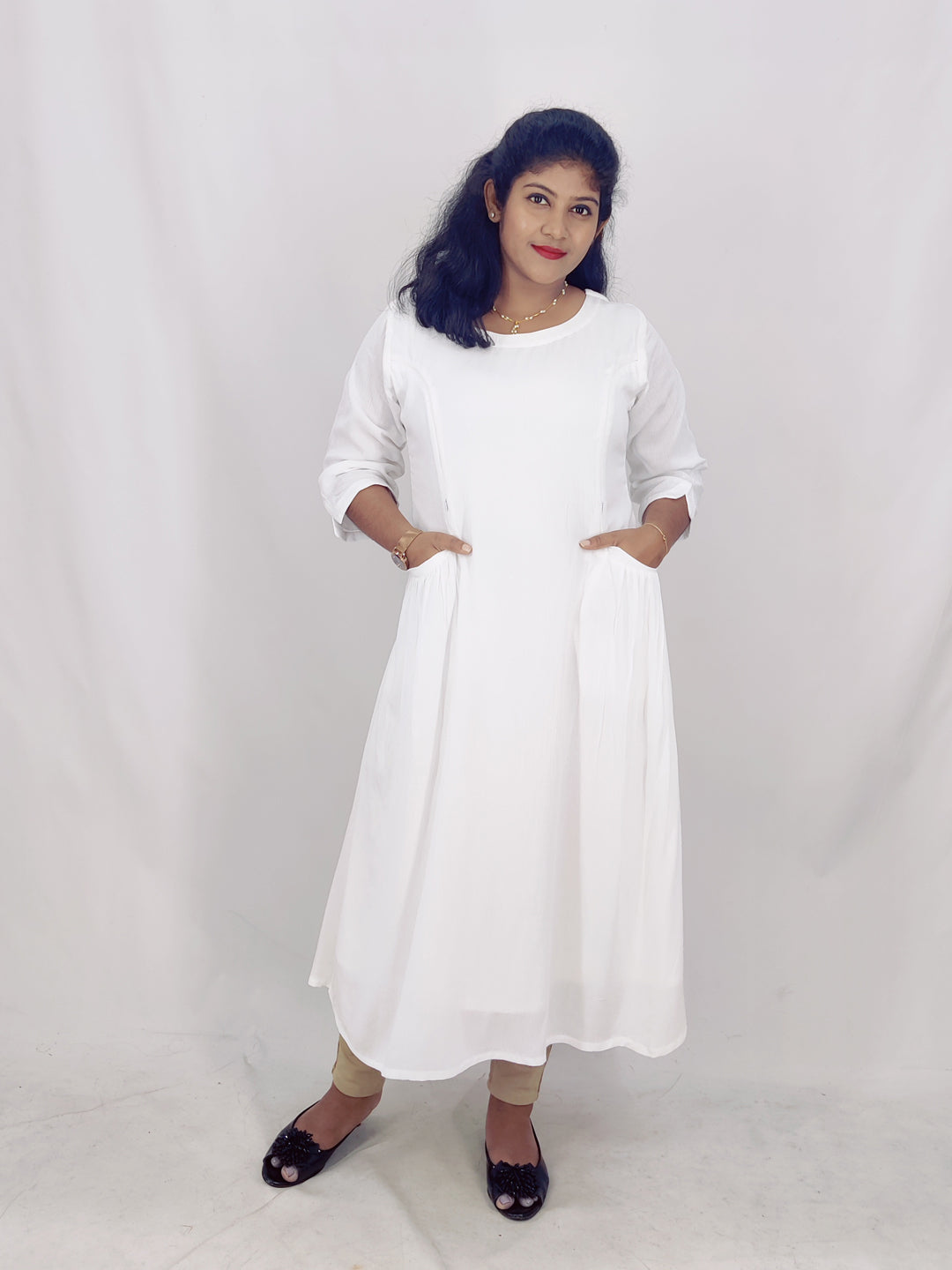 Wrinkle Rayon Feeding A-line Kurta