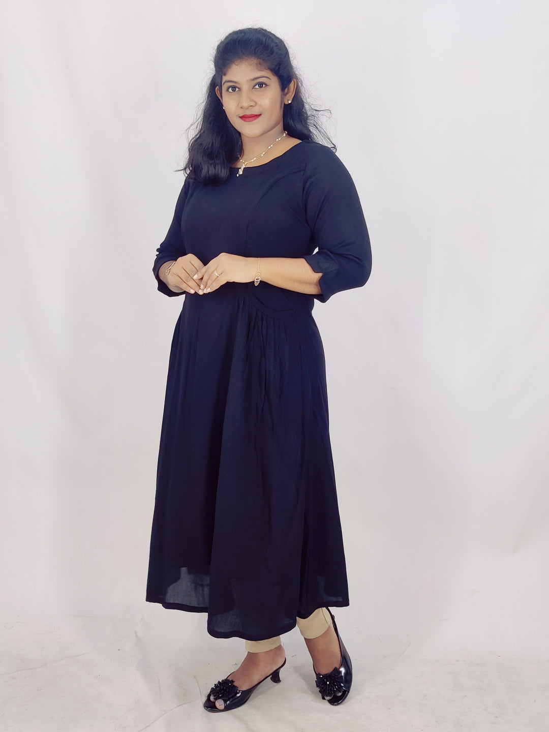 Wrinkle Rayon Feeding A-line Kurta