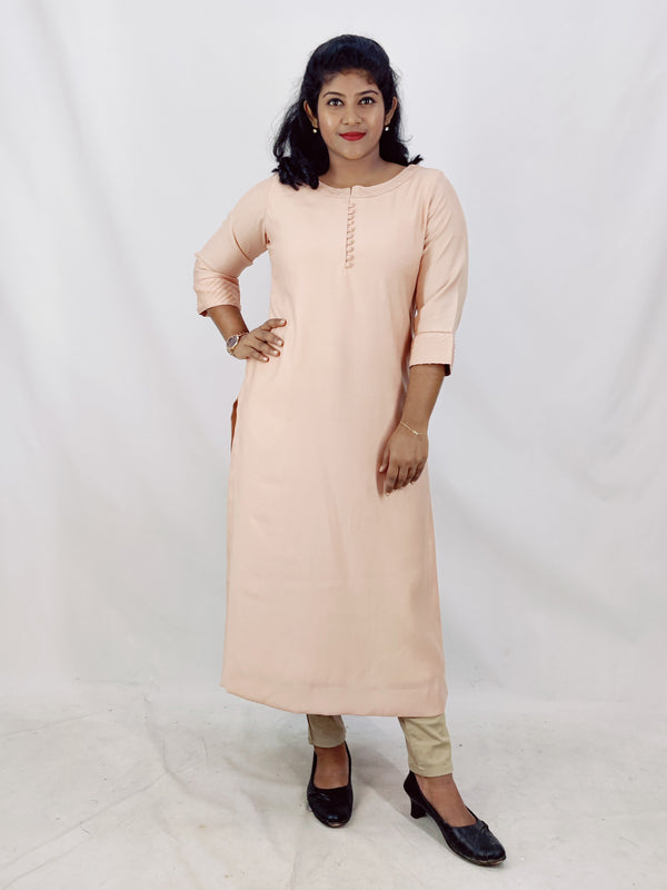 Viscose Solid Slitted Kurta