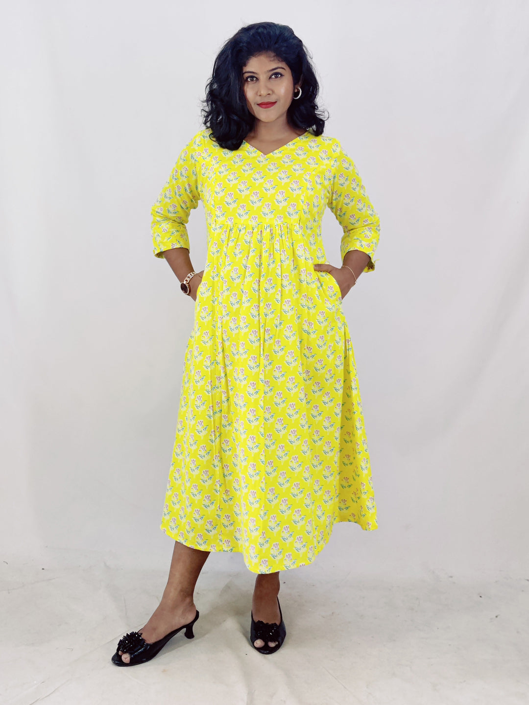 Cotton Printed Feeding A-line Kurta