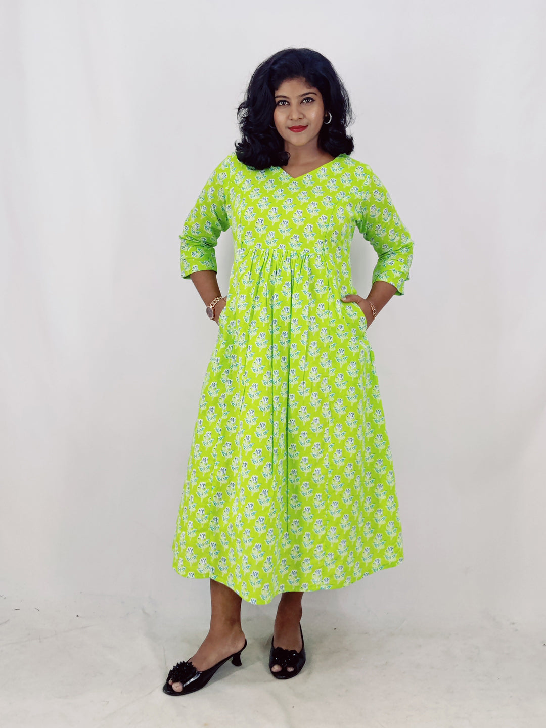 Cotton Printed Feeding A-line Kurta