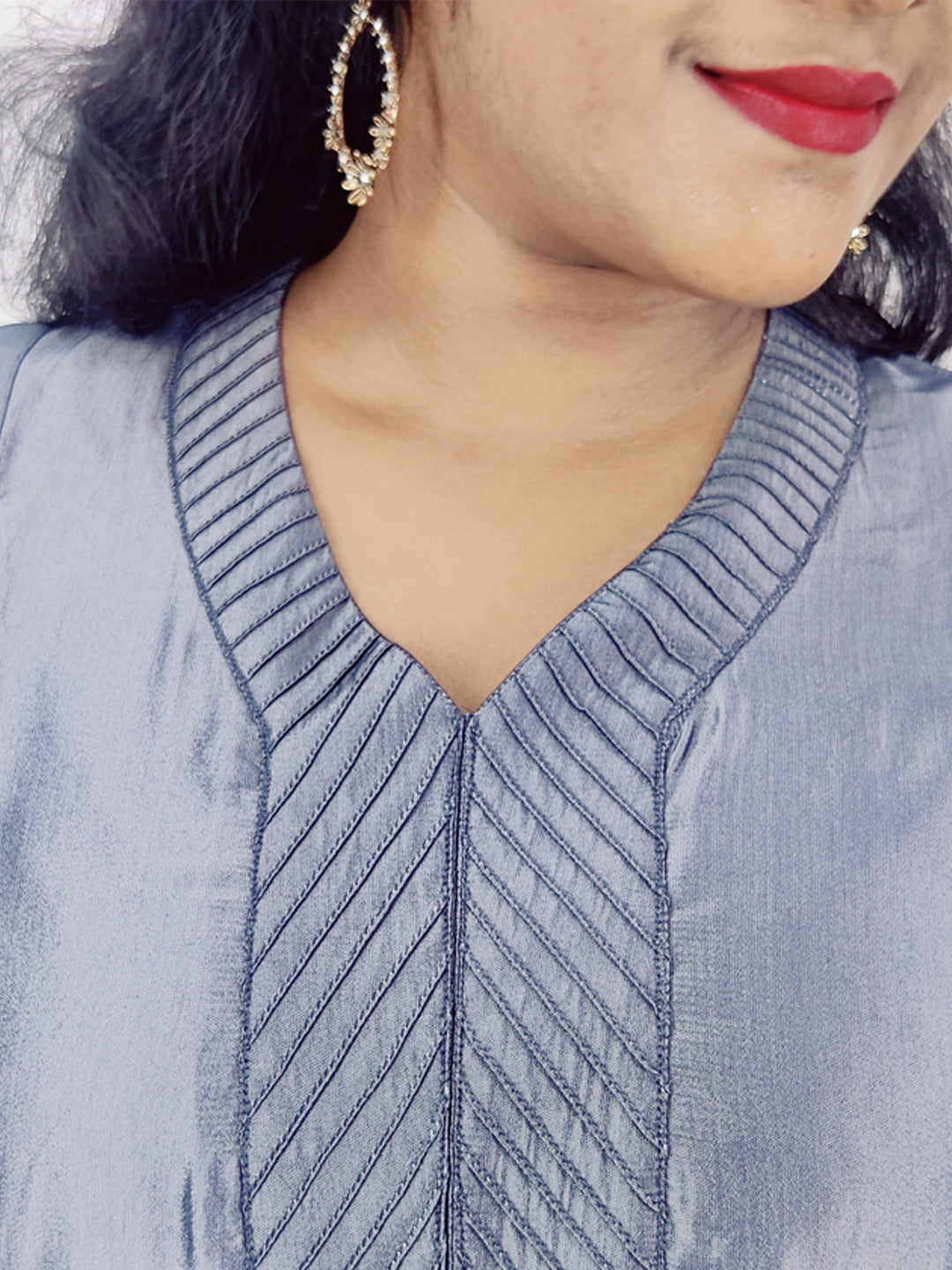 Poly Viscose Solid A-line Kurta
