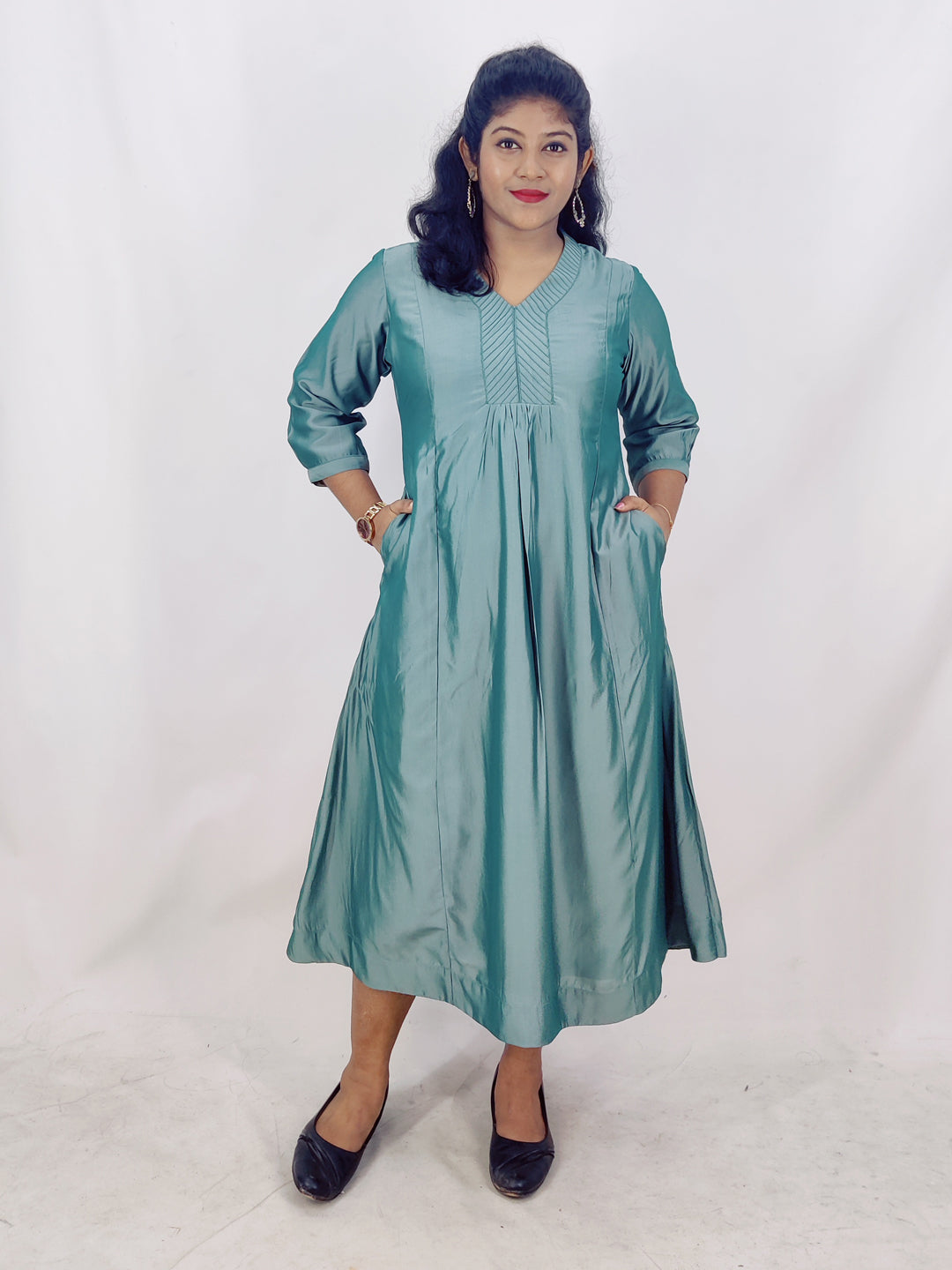 Poly Viscose Solid A-line Kurta