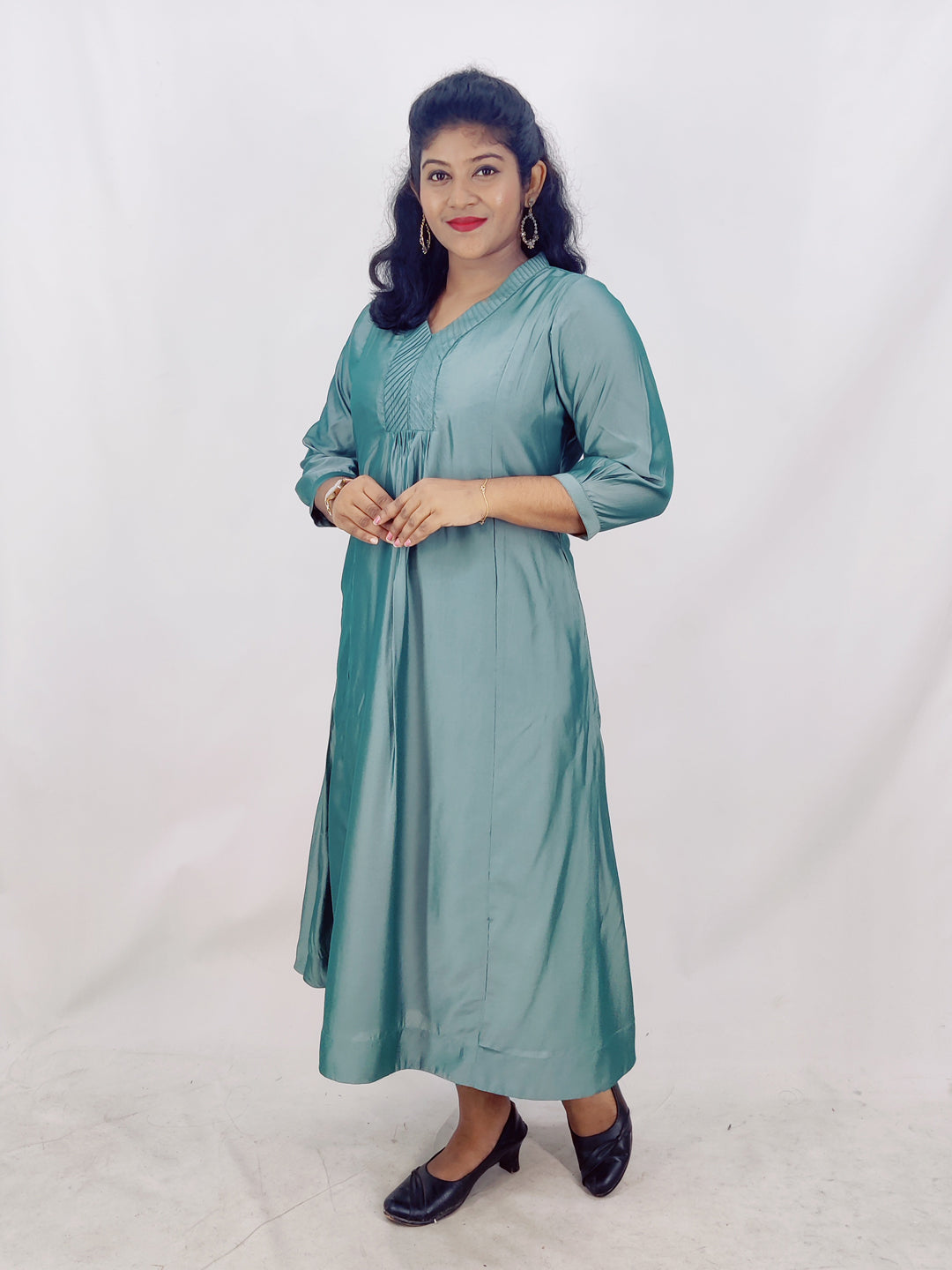 Poly Viscose Solid A-line Kurta