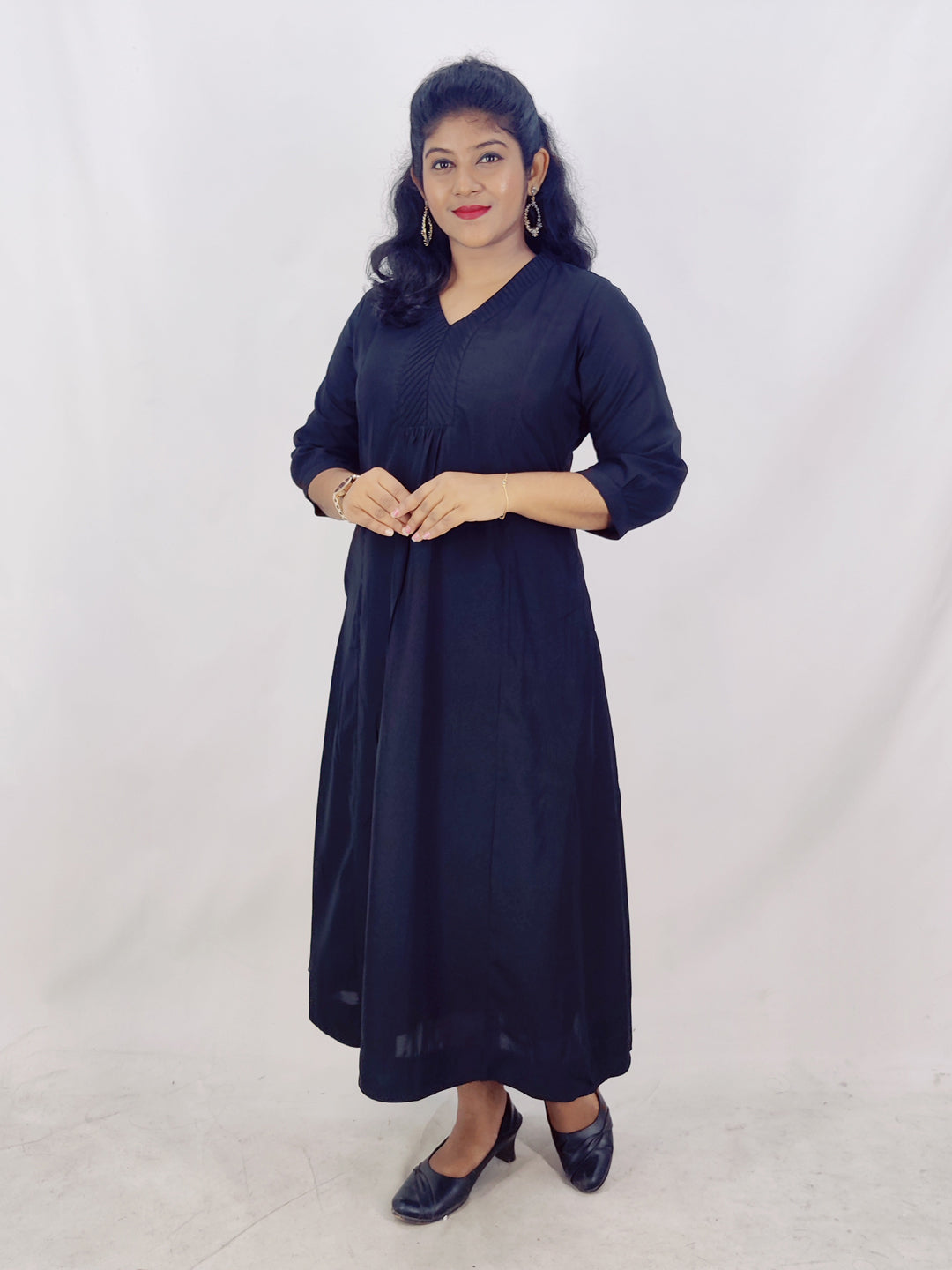 Poly Viscose Solid A-line Kurta