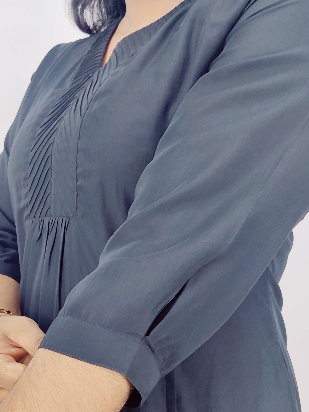 Poly Viscose Solid A-line Kurta