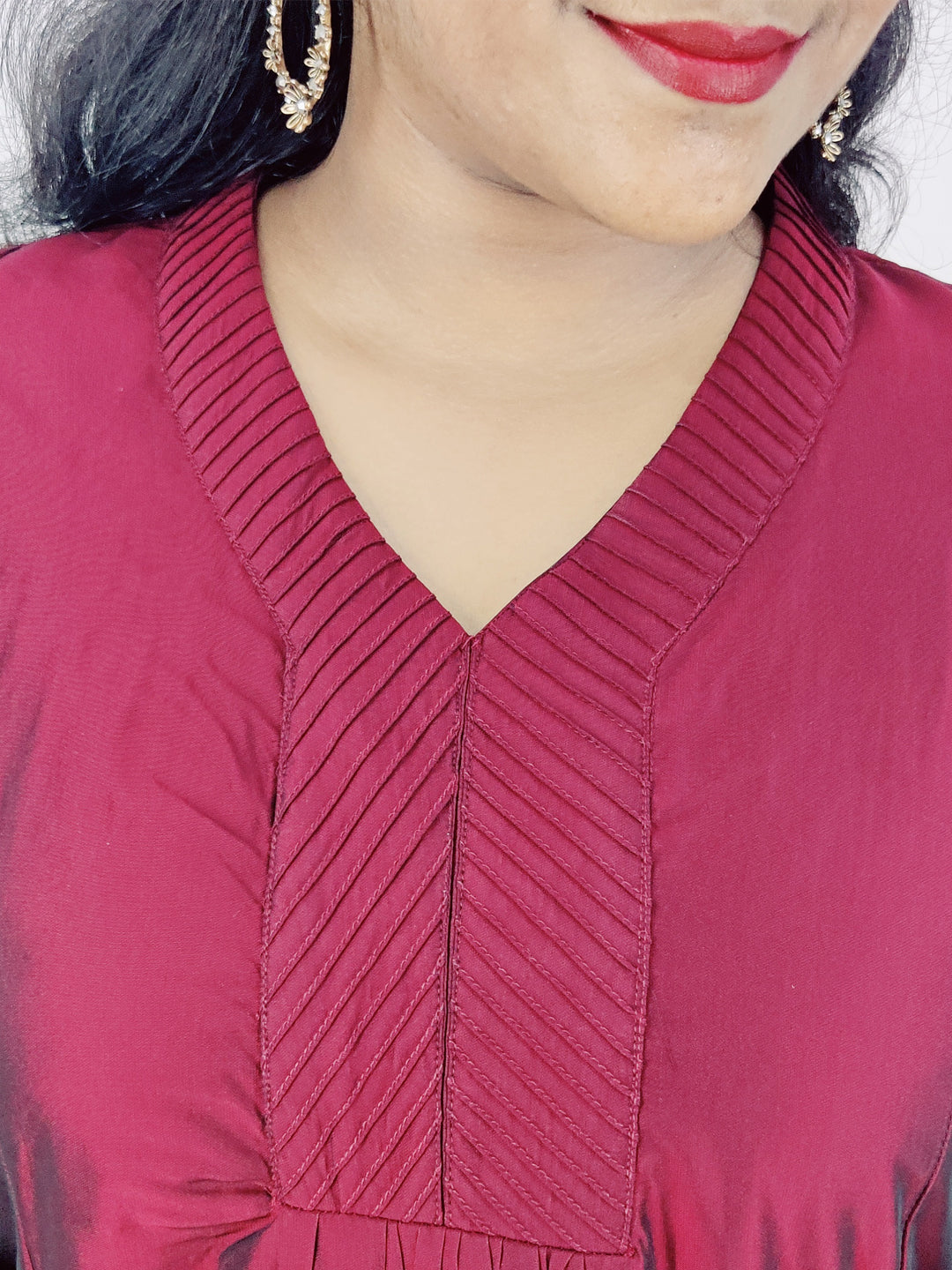 Poly Viscose Solid A-line Kurta