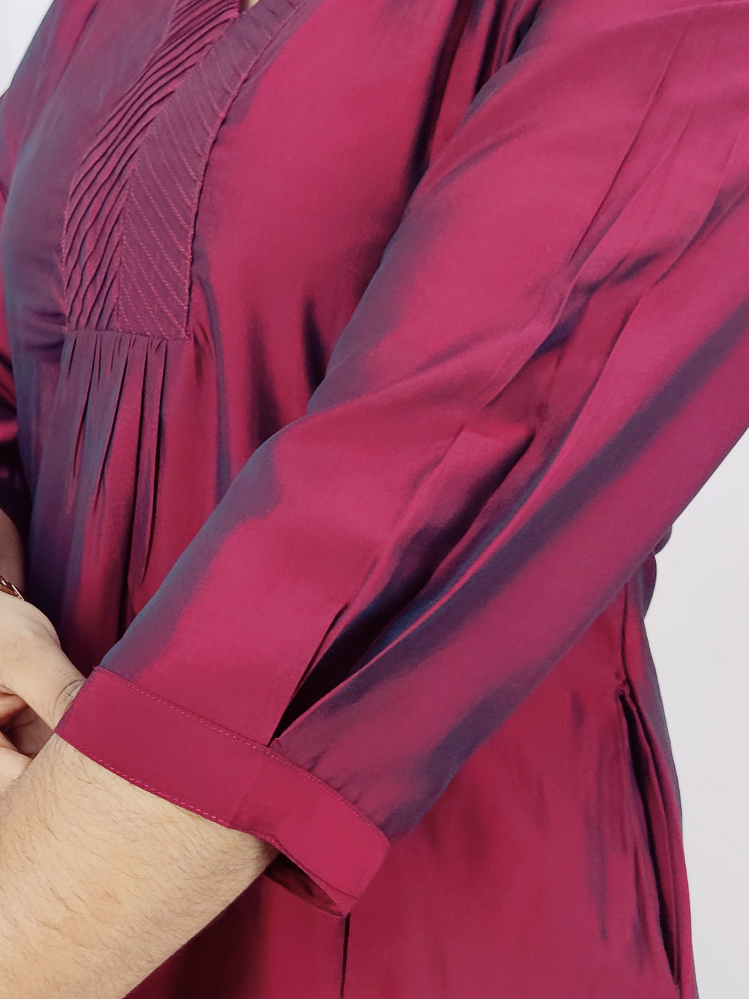Poly Viscose Solid A-line Kurta