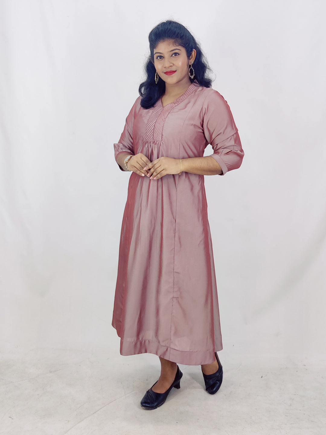 Poly Viscose Solid A-line Kurta