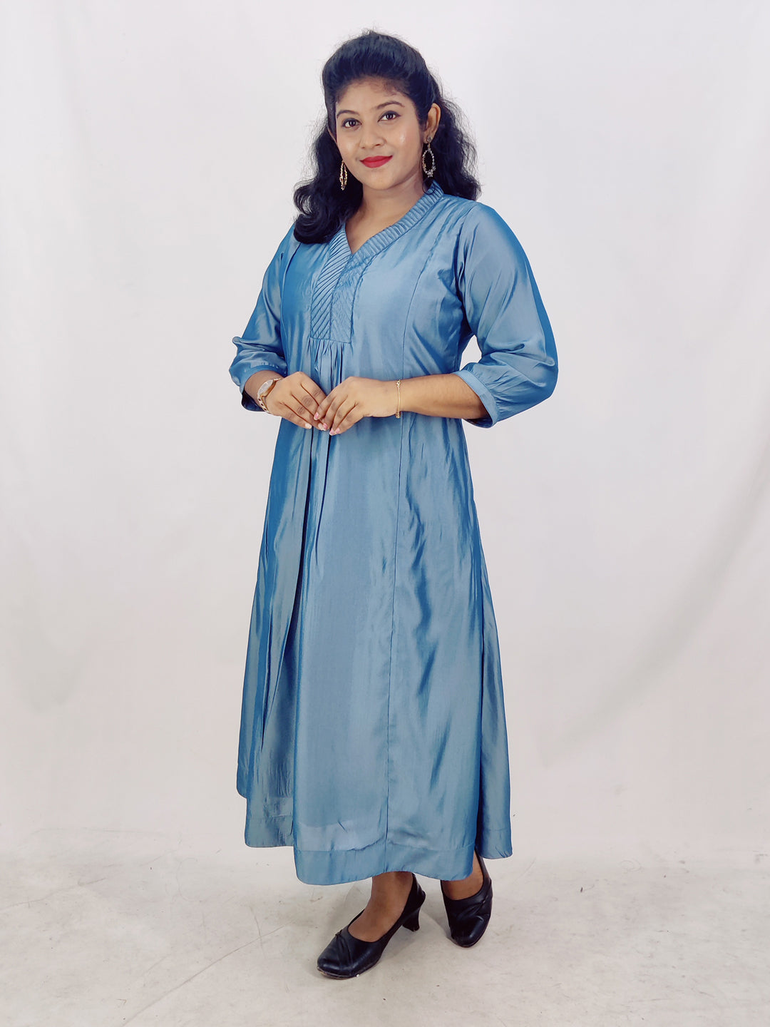 Poly Viscose Solid A-line Kurta