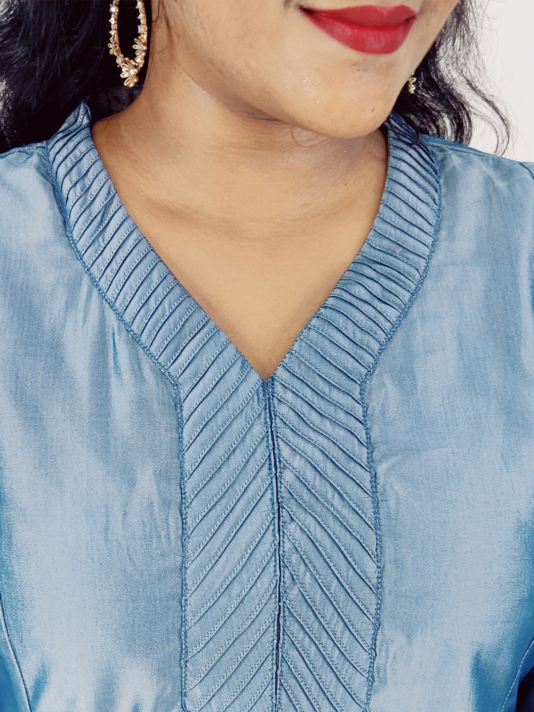 Poly Viscose Solid A-line Kurta