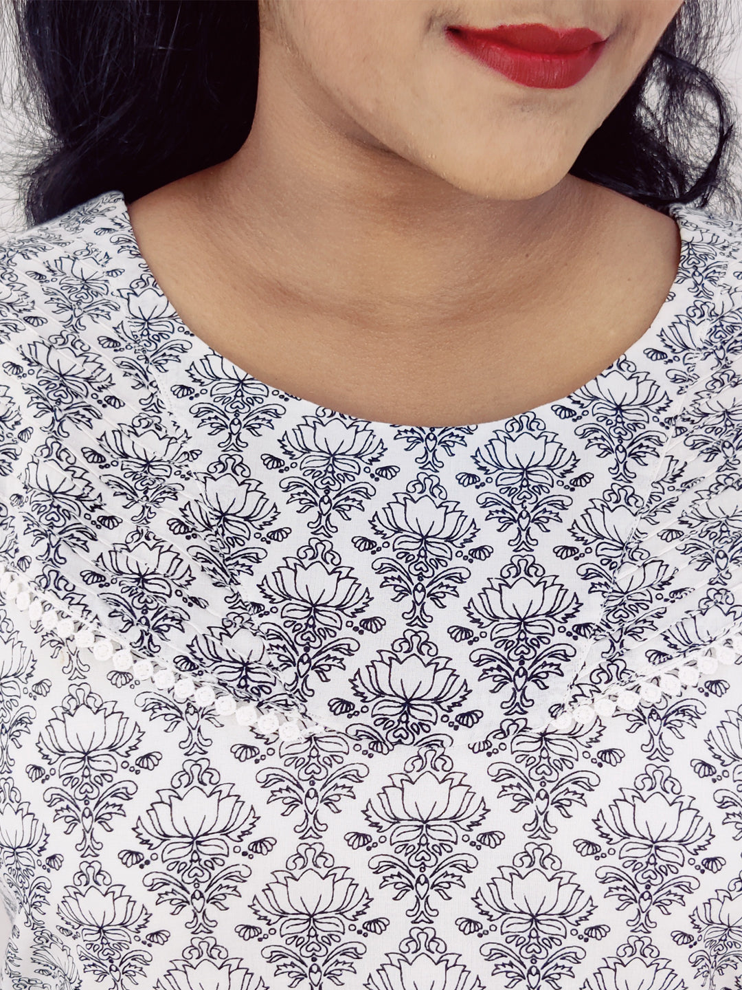 Cotton Printed Straight Kurta