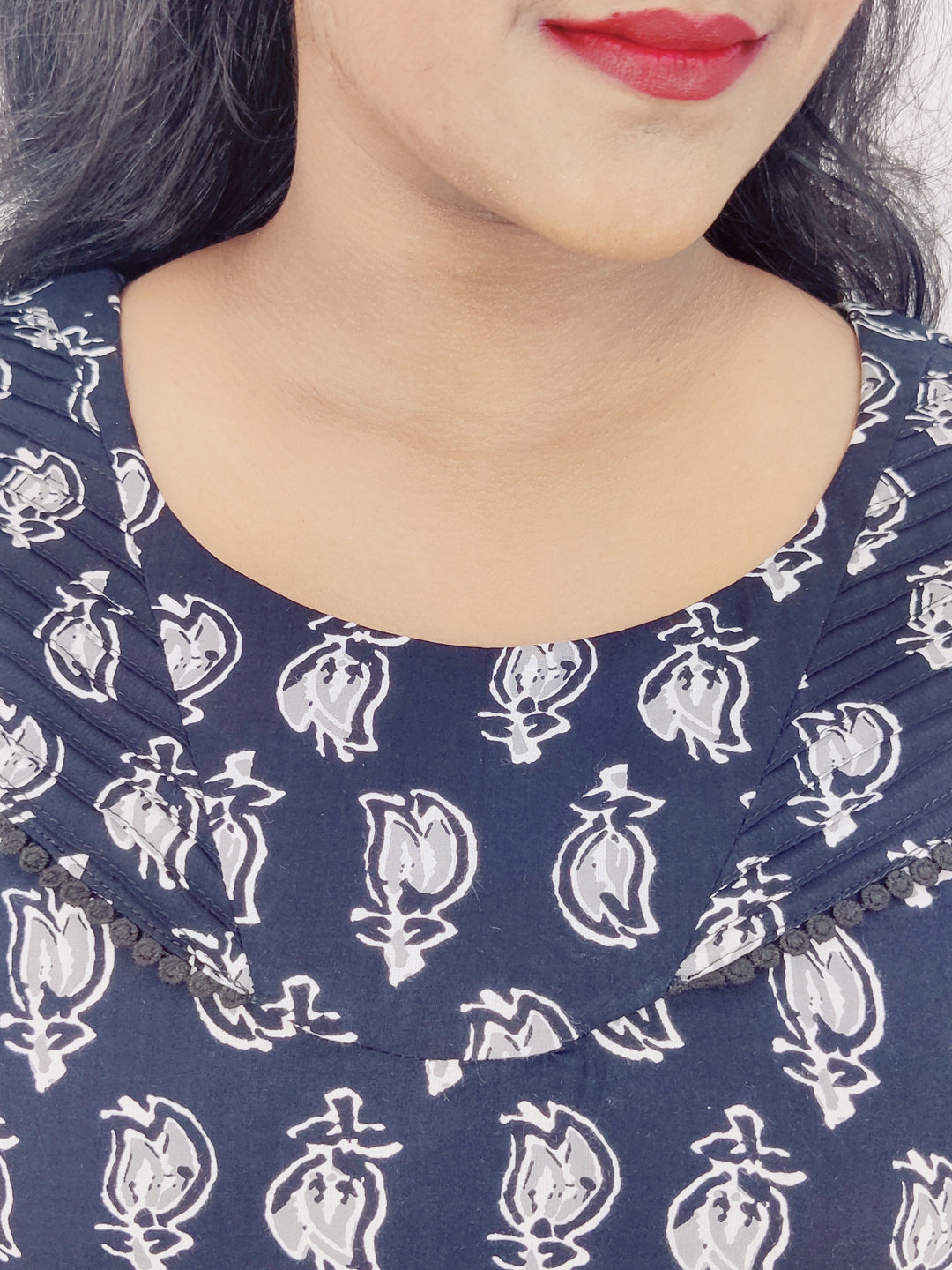 Cotton Printed Straight Kurta
